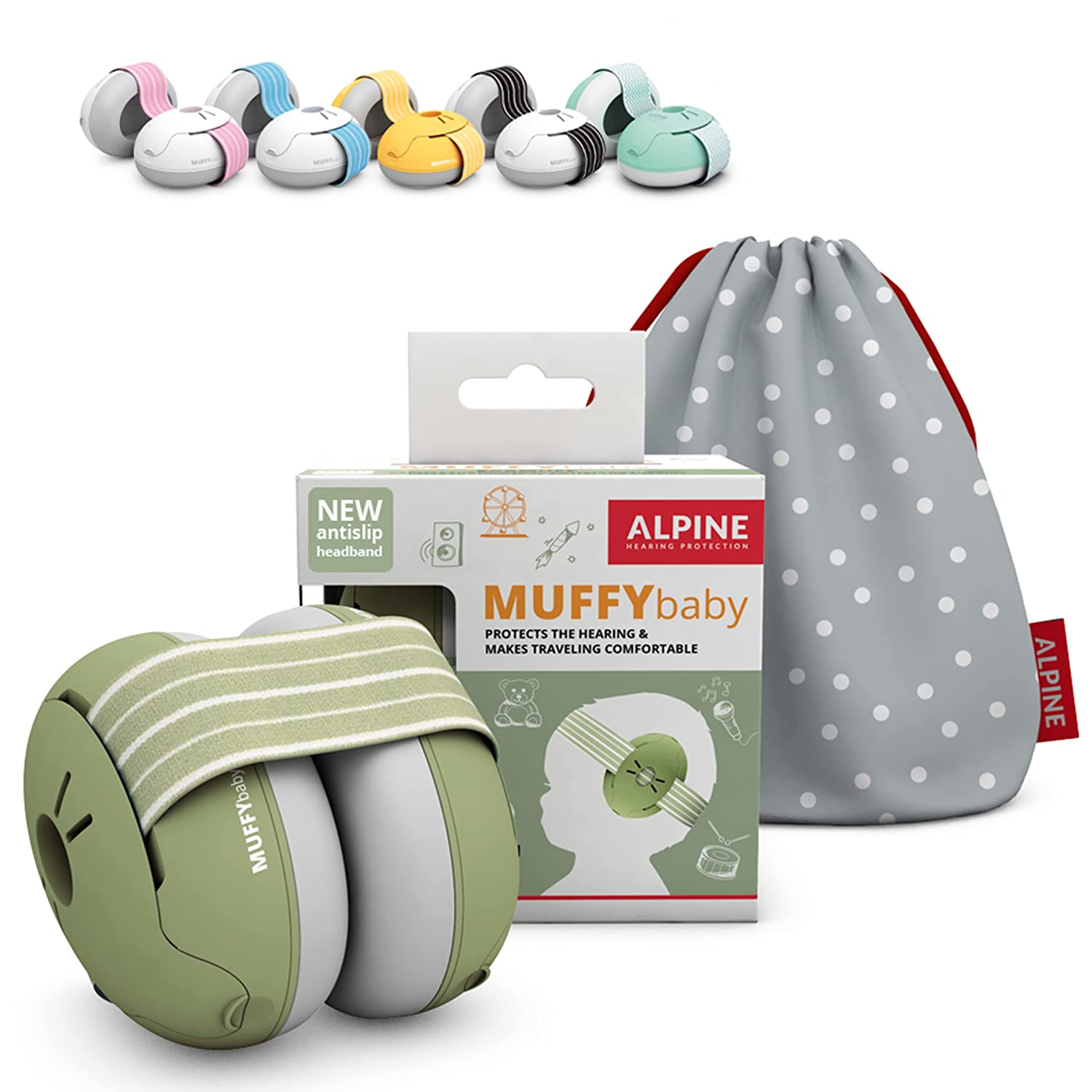 230322144416200_1 Alpine Muffy Baby Ear Protection for Babies and Toddlers up to 36 Months - CE & ANSI Certified - Noise Reduction Earmuffs - Comfortable Baby Headphones Against Hearing Damage & Improves Sleep - Black - Image 1